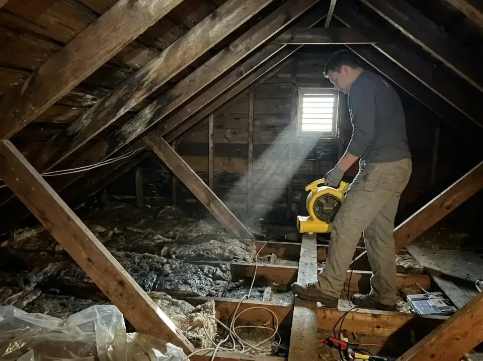 attic-water-damage-drying-proc-007 — frequently asked questions, Emergency Water Extraction & 24/7 Flood Response in Humbold…